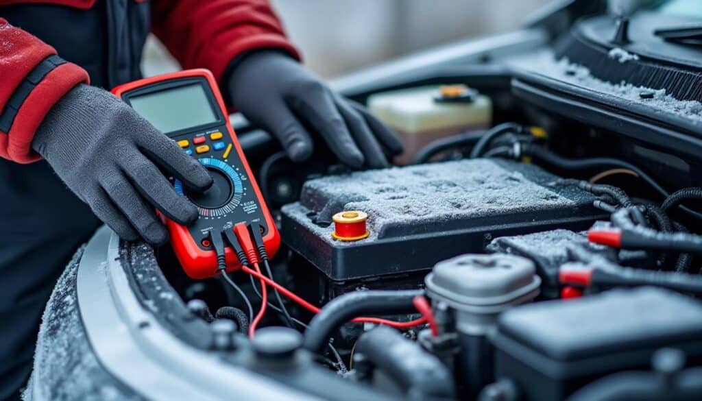 assurez un démarrage fiable en hiver grâce au contrôle régulier de votre batterie 12 volts, évitant ainsi les pannes et les désagréments.