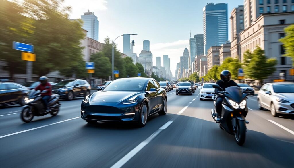 découvrez comment le couple moteur instantané des véhicules électriques améliore la fluidité et la sécurité des insertions dans le trafic urbain.